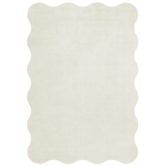 Scallop Rug Pink Bone White