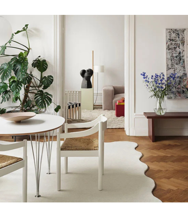 Layered  Layered Scallop Vloerkleed Bone White