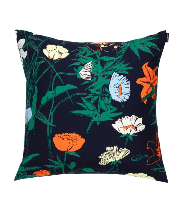 Marimekko Marimekko Perenna kussenhoes, dark blue - green - lemon - orange