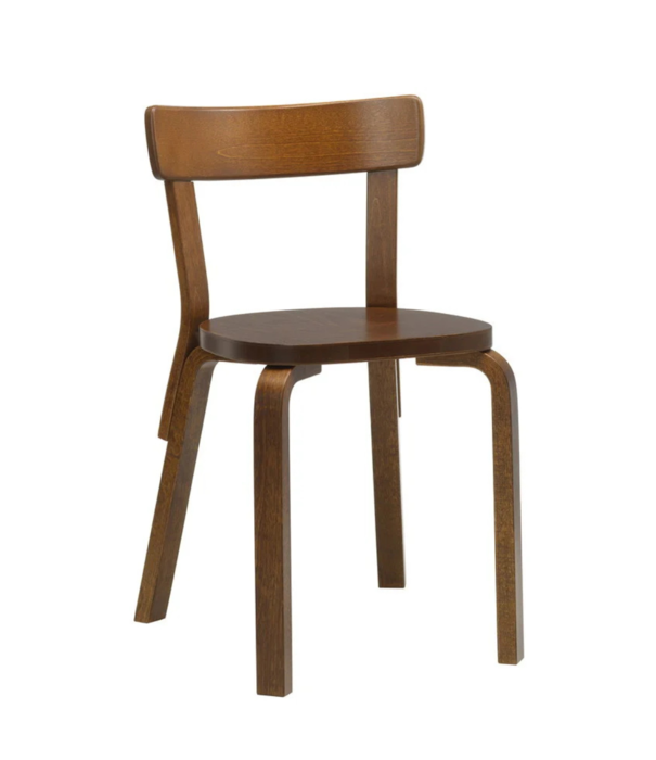 Artek  Artek Aalto Dining Chair 69 walnut stained