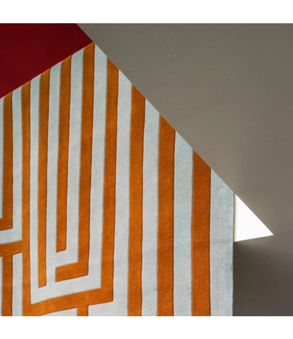 Layered  Layered Letters Teal Umber Rug