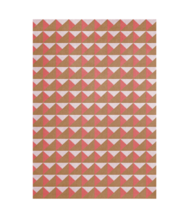 Layered Triangle Persimmon Pink Rug