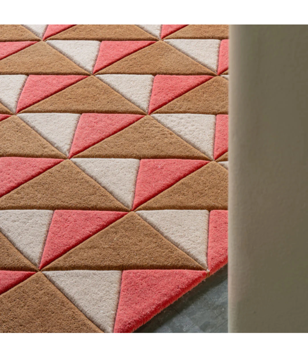 Layered  Layered Triangle Persimmon Pink Rug