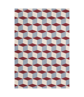 Layered Illusion Rug Mulberry Sky