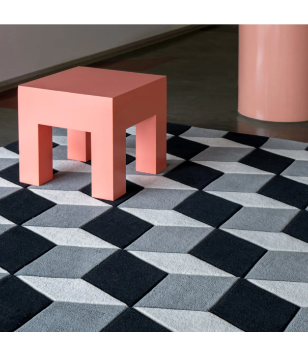 Layered  Layered Illusion Monochrome Rug