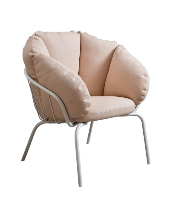 Maze  Maze Same Easy Armchair off white / leather nature