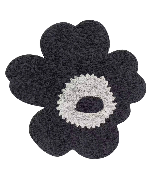 Marimekko Unikko Bath Mat charcoal