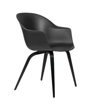 Bat Dining Chair black, black beech legs