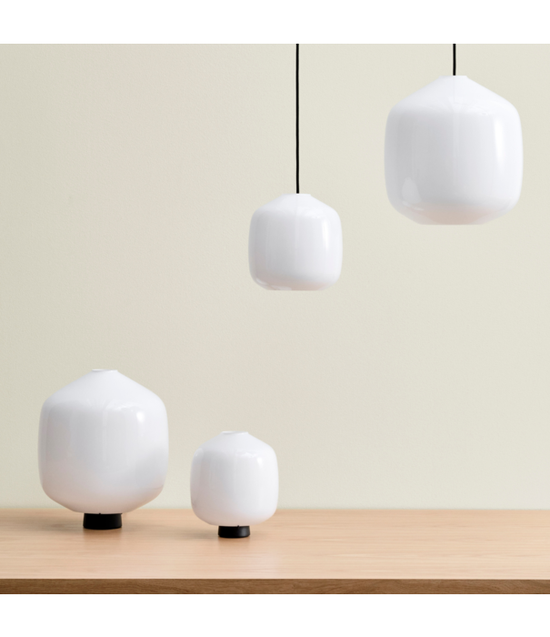 Hay  Buoy Glass 200 Pendant white / beton grey