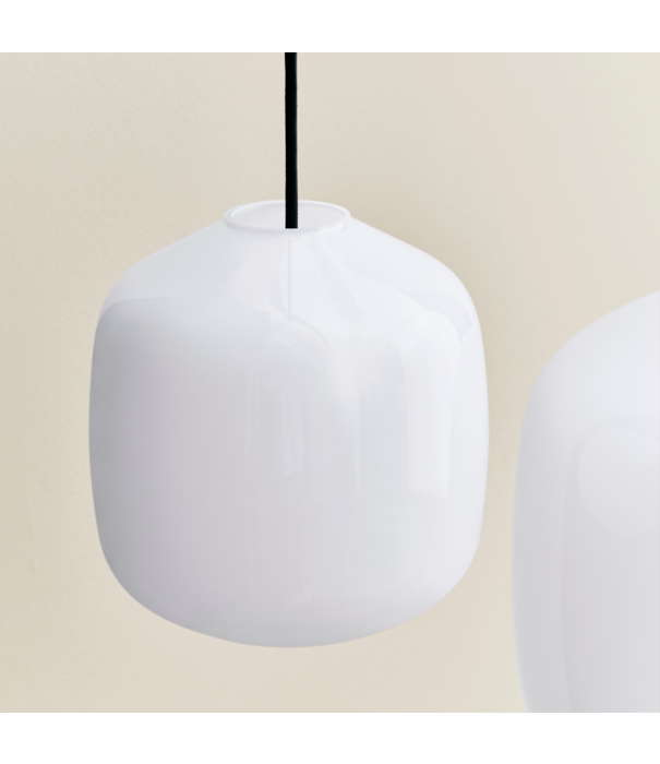 Hay  Buoy Glass 200 Pendant white / rusty red