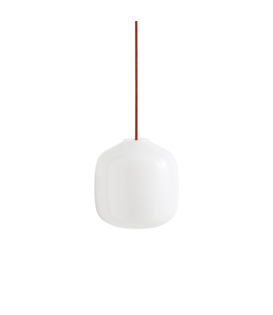 Hay Buoy Glass 200 Pendant,  rusty red cord