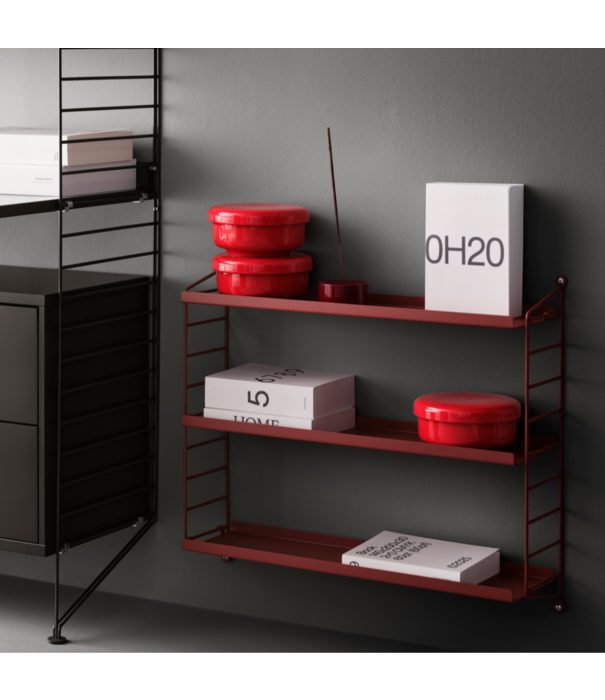 String  Furniture Pocket Cabinet Metal oxtorgsröd red