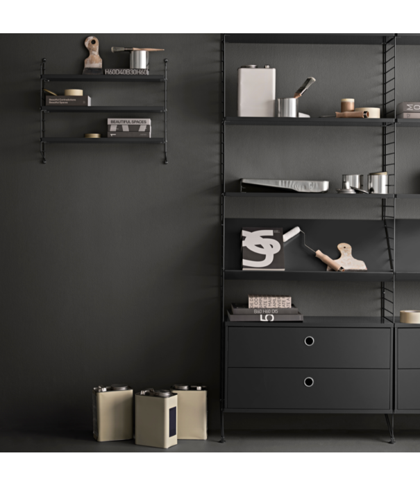 String  Furniture String Pocket Cabinet dark grey
