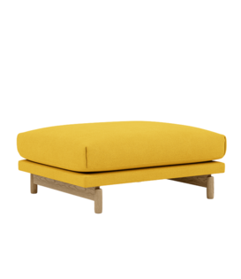 Rest Pouf Hallingdal 457 yellow, oak base