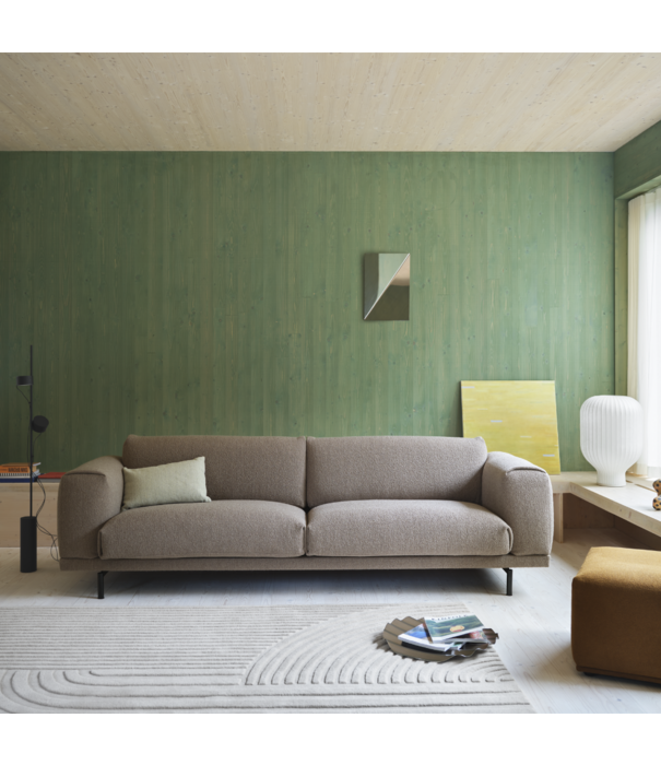 Muuto Rest 3,5-zits Bank stof Hallingdal 457, eiken voet