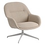 Muuto Fiber Lounge Armstoel Ecriture 240, swivel grijs