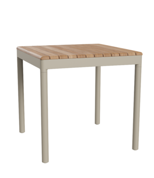 Pelagus Tuintafel teak, light ivory 75 x 75