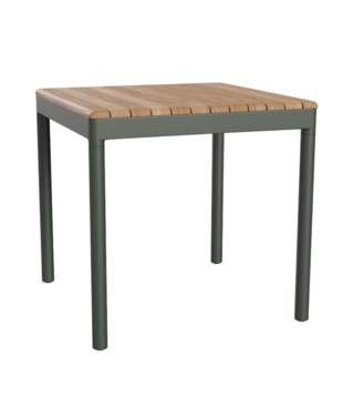 Pelagus Table teak, hunter green 75 x 75