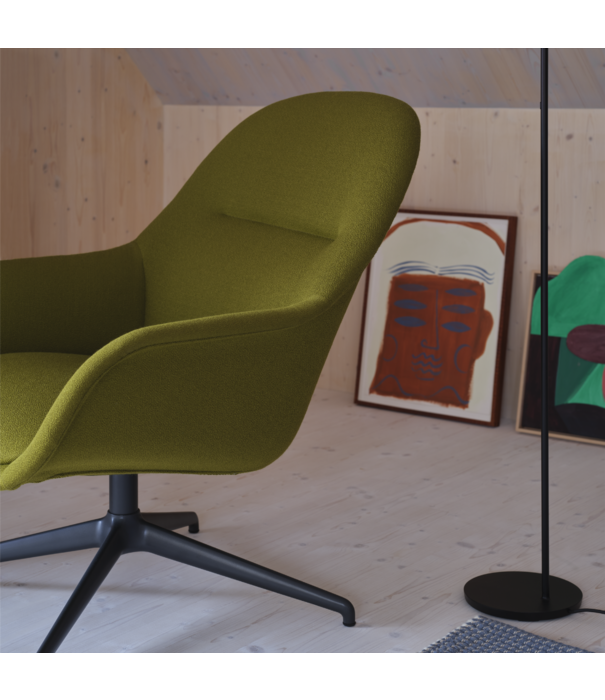 Muuto  Muuto Fiber Lounge Armchair Ecriture 240, swivel grey