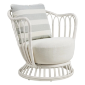 Grace Outdoor Lounge Stoel alabaster white, Leslie 006 / Leslie Stripe 020