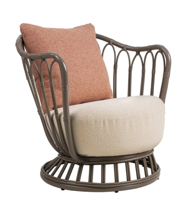 Gubi  Grace Outdoor Lounge Stoel mushroom,  Lorkey 41 / Lorkey 44