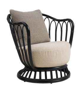 Gubi Grace Outdoor Lounge Stoel black