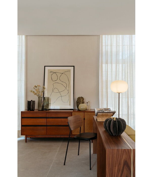 Audo JWDA Floor Lamp travertine, bronzed brass