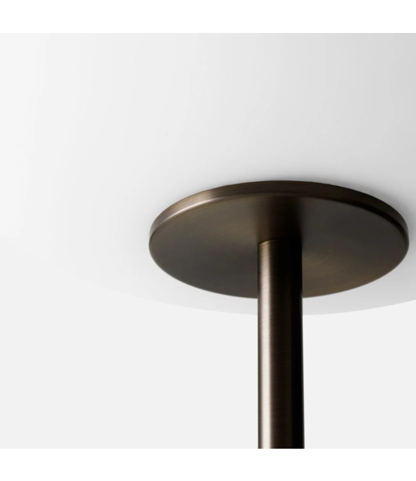 Audo JWDA Floor Lamp travertine, bronzed brass