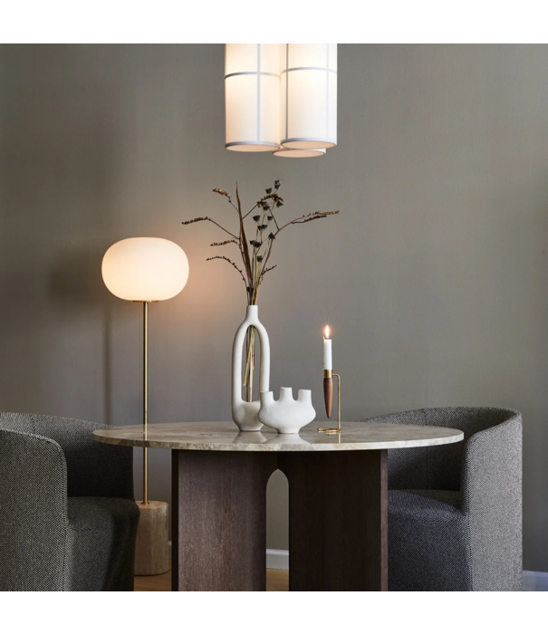 Audo JWDA Floor Lamp travertine, bronzed brass