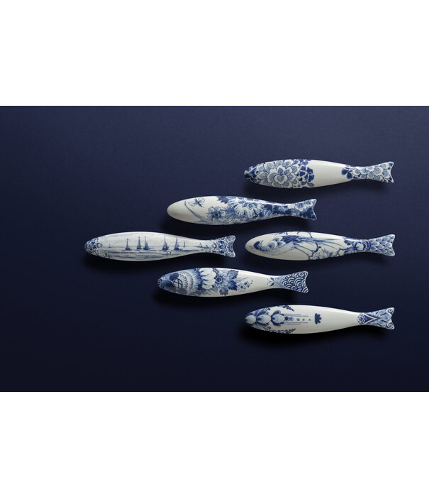 Royal Delft  Royal Delft Blue Herring set 6 haringen