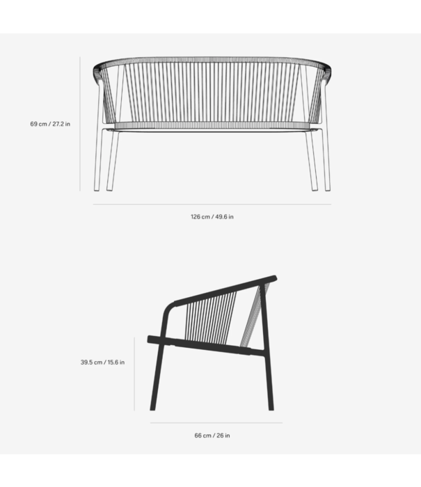 Vipp  Vipp 721 Lagrasse Two Seater Sofa