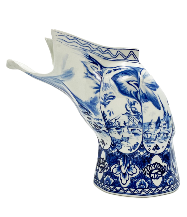 Royal Delft  Royal Delft Blow Away Vaas, Handgeschilderde Editie