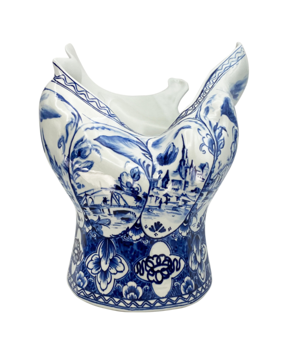 Royal Delft  Royal Delft Blow Away Vase, Hand Painted Edition