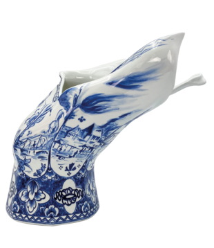 Royal Delft Blow Away Vase, Hand Painted Edition
