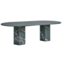 Gubi Epic Outdoor Dining Table Elliptical, botanic green quartzite