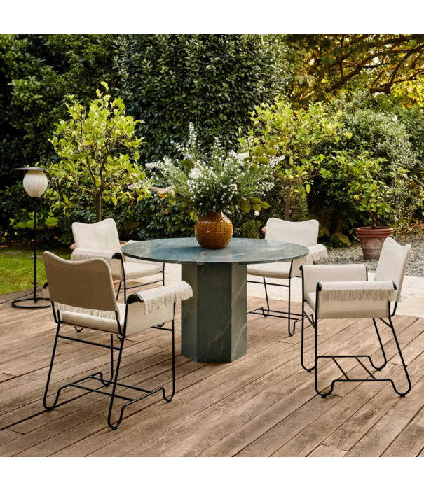 Gubi  Epic Outdoor Dining Table Round, botanic green quartzite