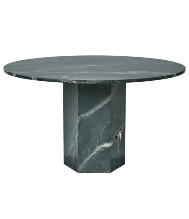 Gubi  Epic Outdoor Dining Table Round, botanic green quartzite
