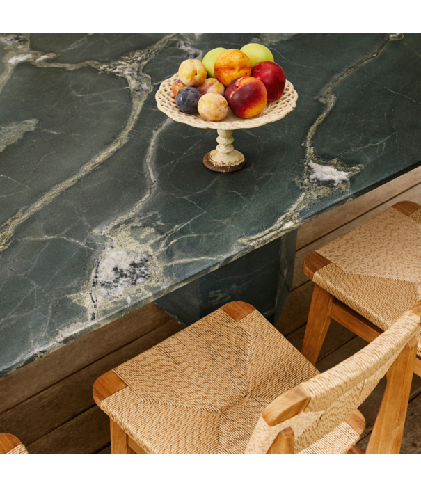 Gubi  Epic Outdoor Dining Table Round, botanic green quartzite