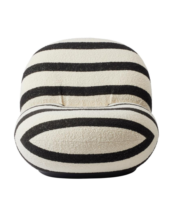 Gubi  Pacha Lounge Chair Karakorum Stripe, swivel base black