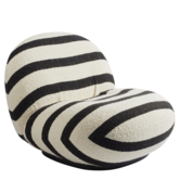 Pacha Lounge Chair Karakorum Stripe, swivel base black