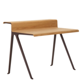 Vitra Courier Bureau licht eiken,  dark bordeaux onderstel