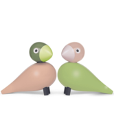 Lovebirds green / rose, set of 2