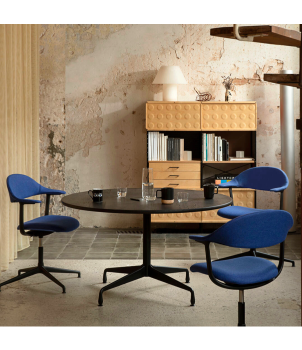 Vitra  Vitra Mynt Bureaustoel gestoffeerd, 4-ster voet aluminium op gliders