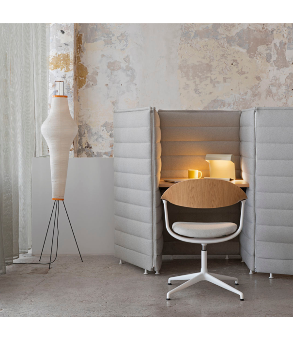 Vitra  Vitra Mynt Bureaustoel gestoffeerd, 4-ster voet aluminium op gliders