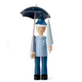 Sandman met paraplu, blauw beuken