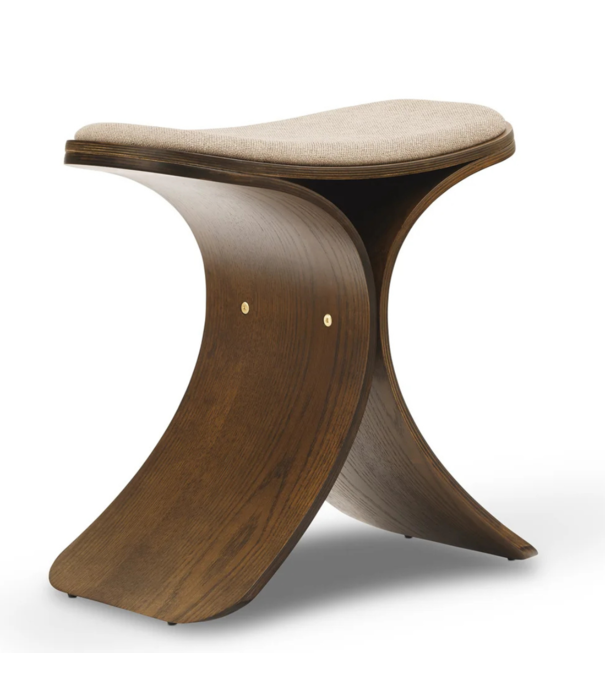Gejst  Luno Kruk donker eiken,  beige zitting
