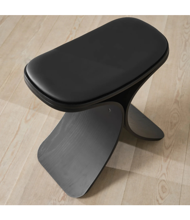 Gejst  Luno Stool - Black Oak/Leather