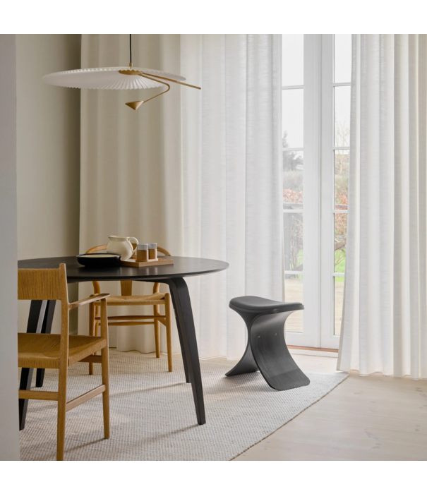 Gejst  Luno Stool - Black Oak/Leather