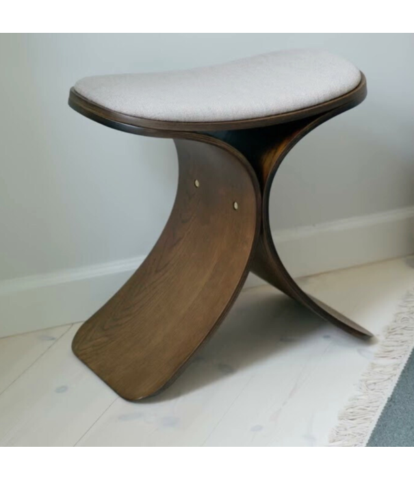 Gejst  Luno Stool - Black Oak/Leather