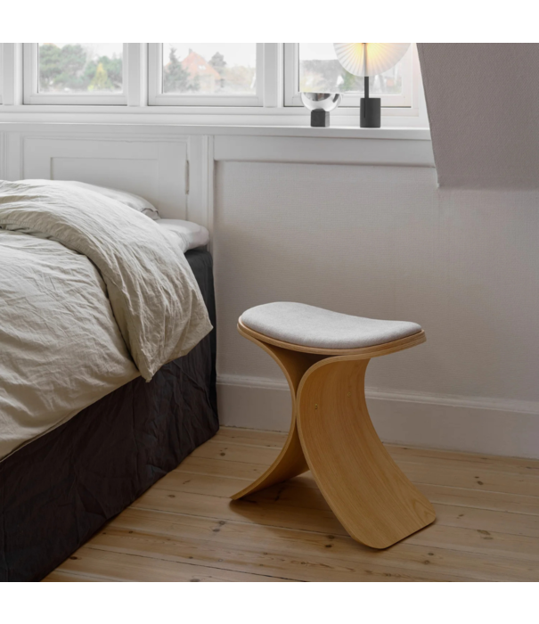Gejst  Luno Stool oak, beige textile